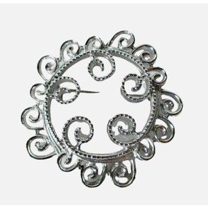 SARAH COVENTRY Brooch 1971 Silvery Mist Vintage Jewelry